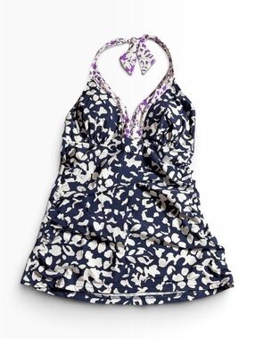 PROFILE BY GOTTEX halter tie tankini top size 12 $108 NWT